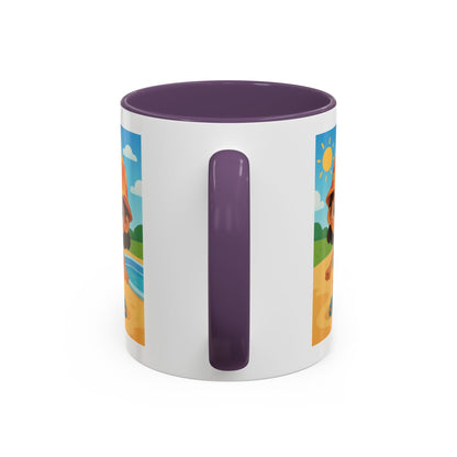 Good Vibes Beach Kid Mug — Accent Coffee Mug (11/15oz)