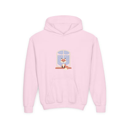 Kids Fox Hoodie - Cozy Winter Window Design