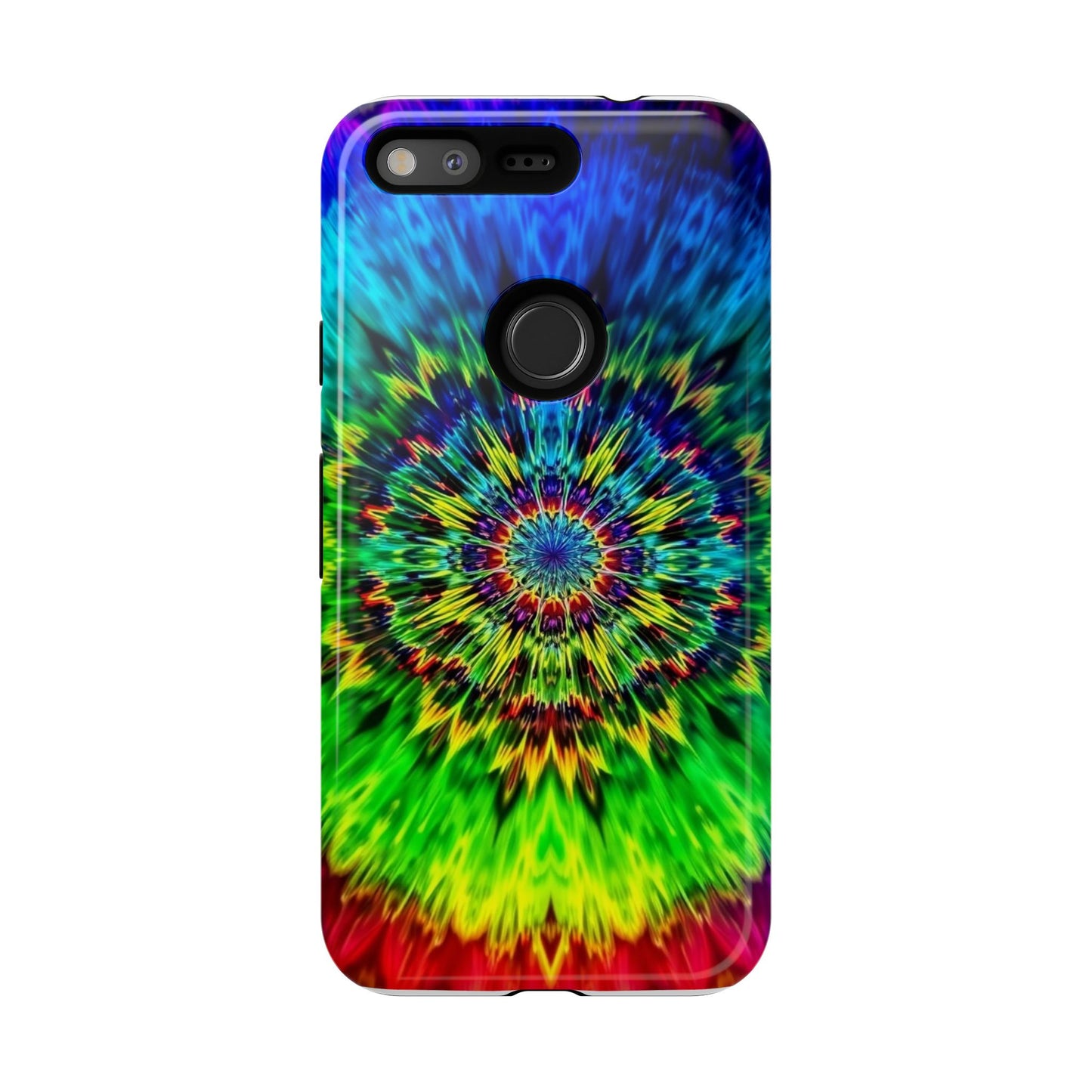 Funda para teléfono Google Psychedelic Tie-Dye Mandala: protección resistente y vibrante
