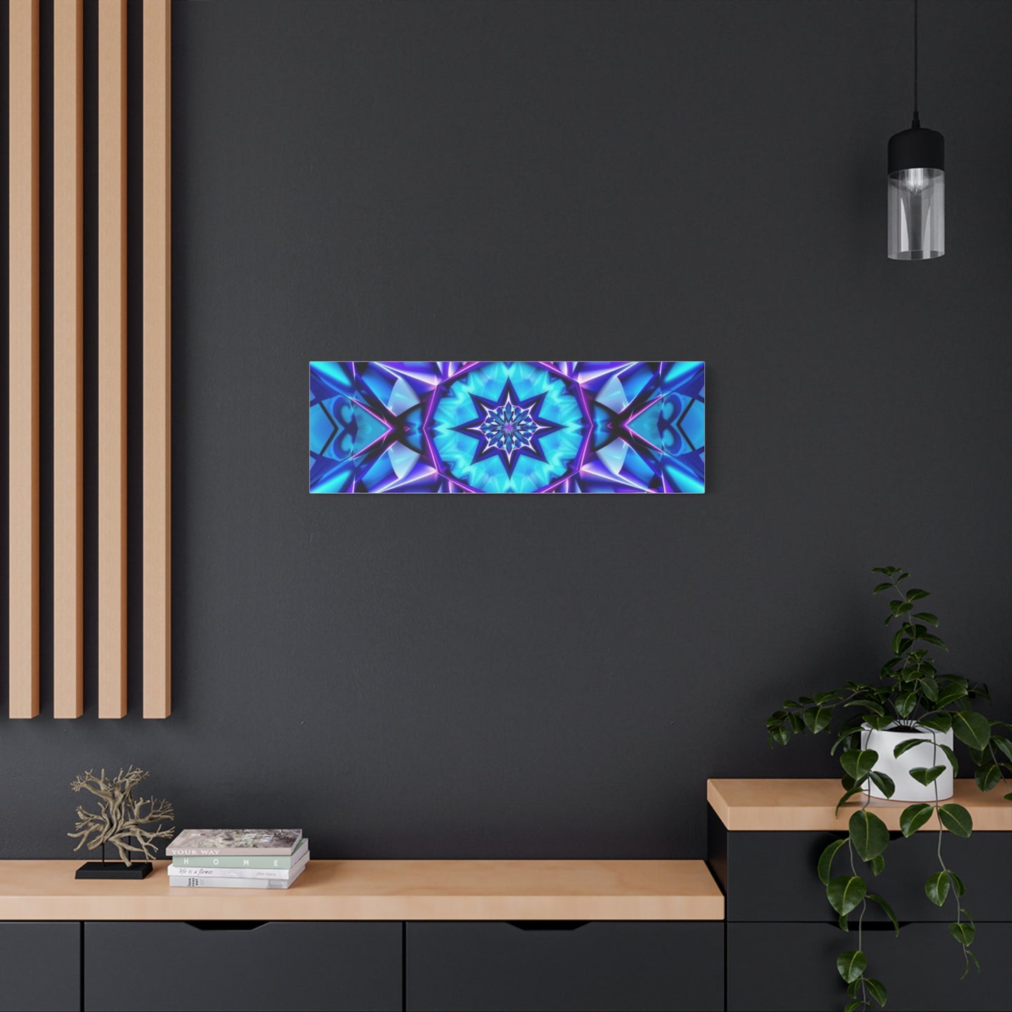 Blue Kaleidoscope Matte Canvas Wall Art – Stretched 1.25"