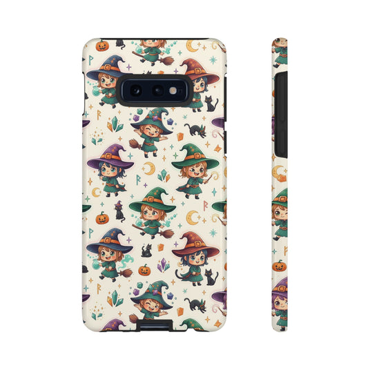 Samsung Phone - Witchy Kids Pattern Phone Case — Cute Halloween Magic iPhone Cover