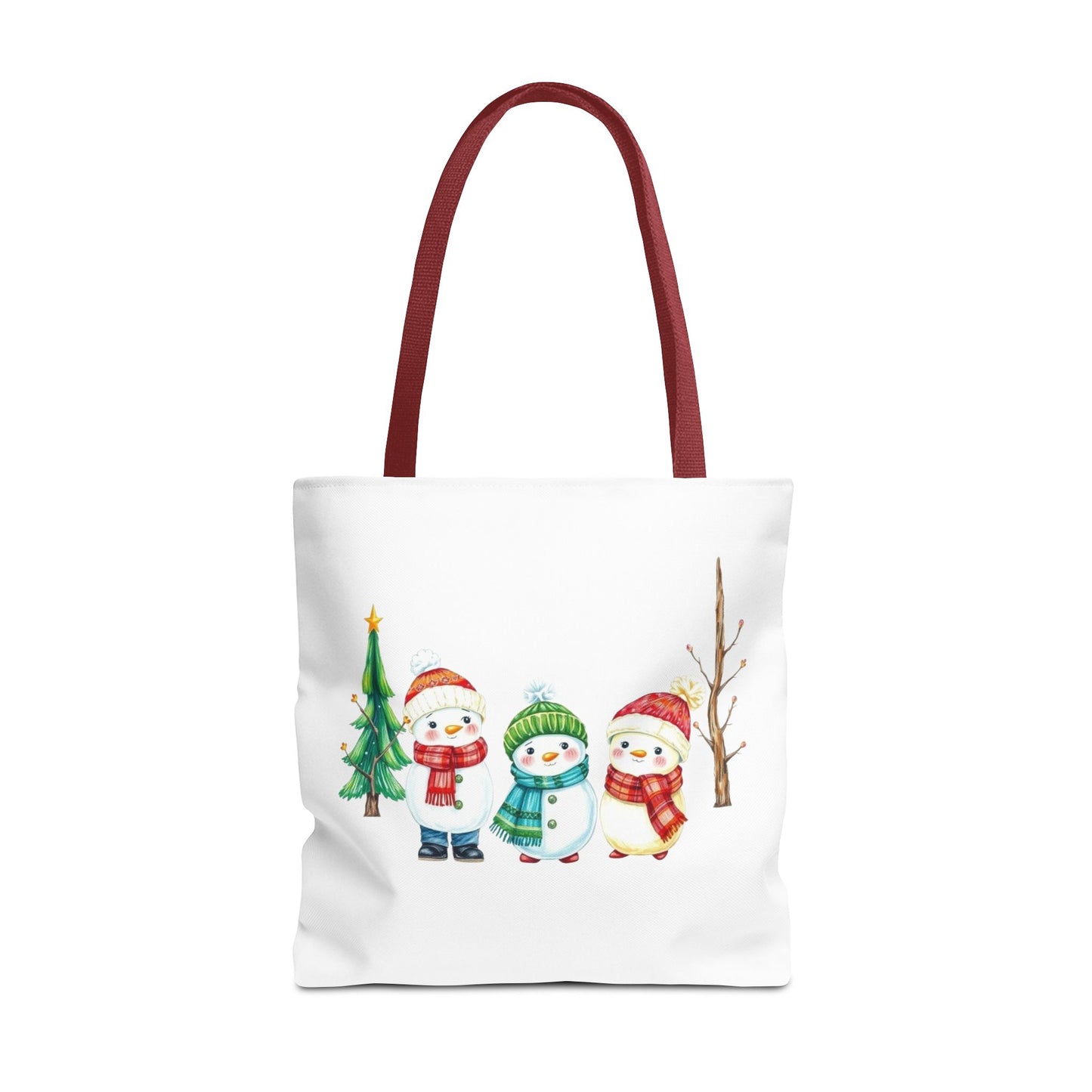 Christmas Snowman Tote Bag — Cute Holiday Winter Market Tote