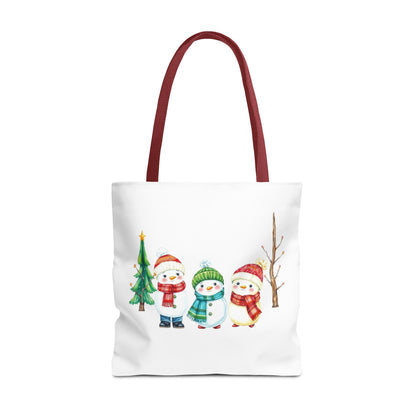 Christmas Snowman Tote Bag — Cute Holiday Winter Market Tote