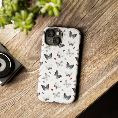 iPhone Butterfly Pattern Tough Phone Case — Protective Floral-Inspired iPhone Case