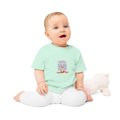 Baby T-Shirt — Cozy Fox at Night Graphic Tee
