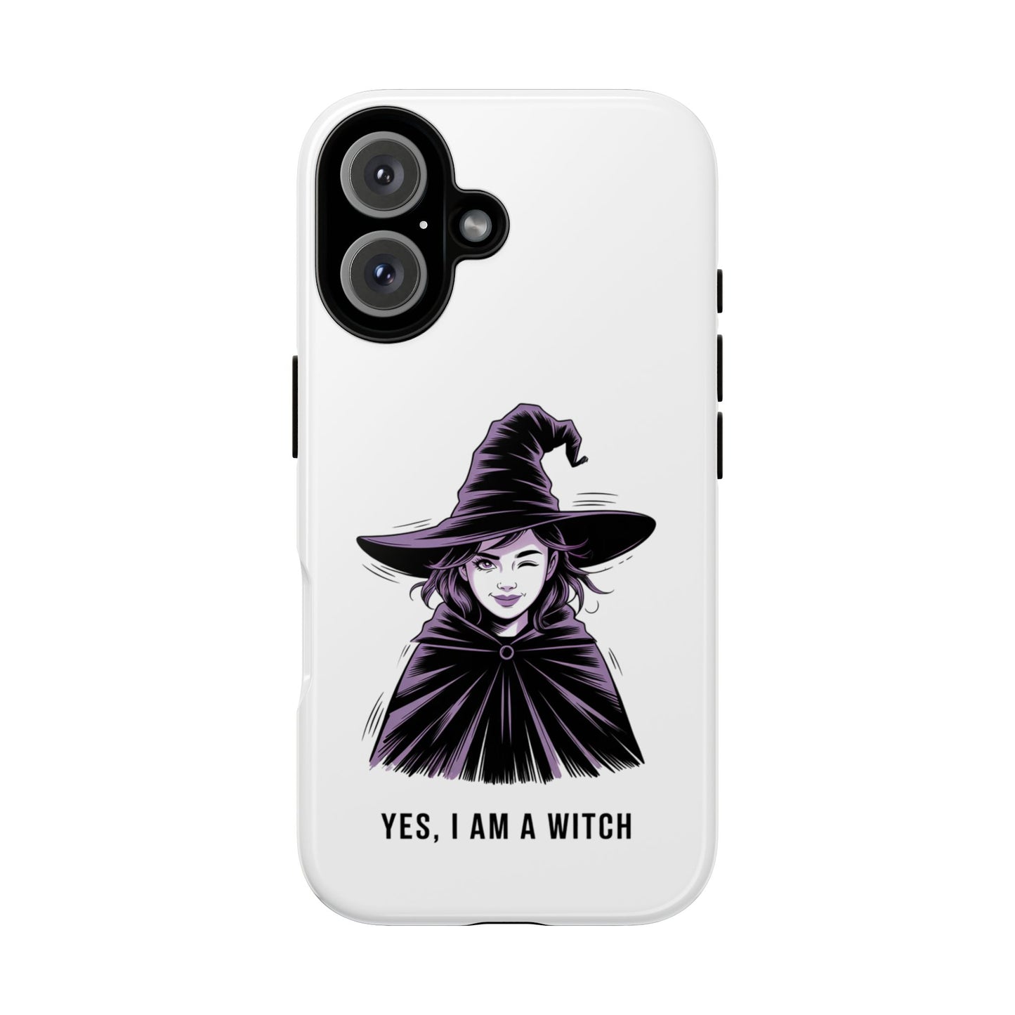 iPhone Yes, I Am a Witch Phone Case — Gothic Witch Illustration Protective Cover
