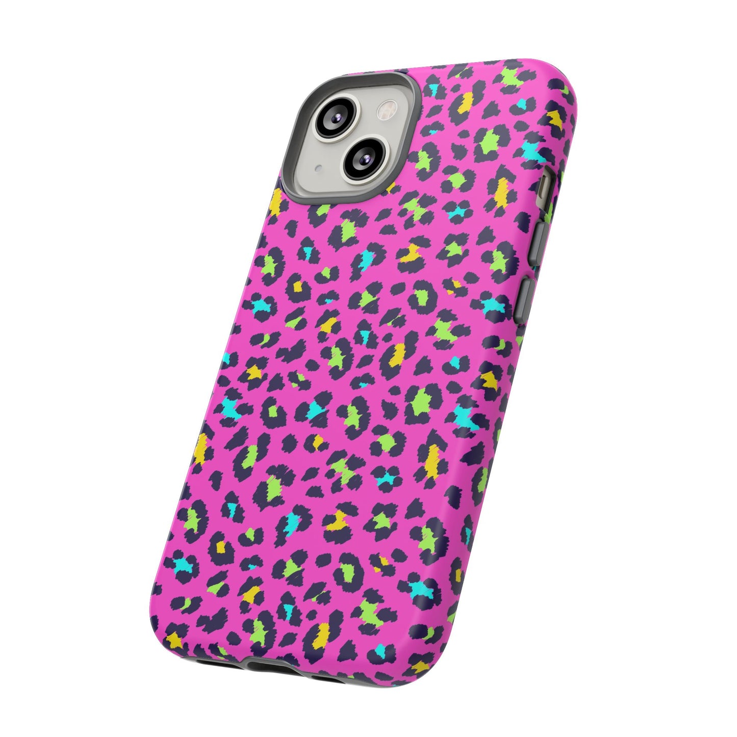 iPhone Pink Neon Leopard Phone Case — Bold Protective iPhone Cover