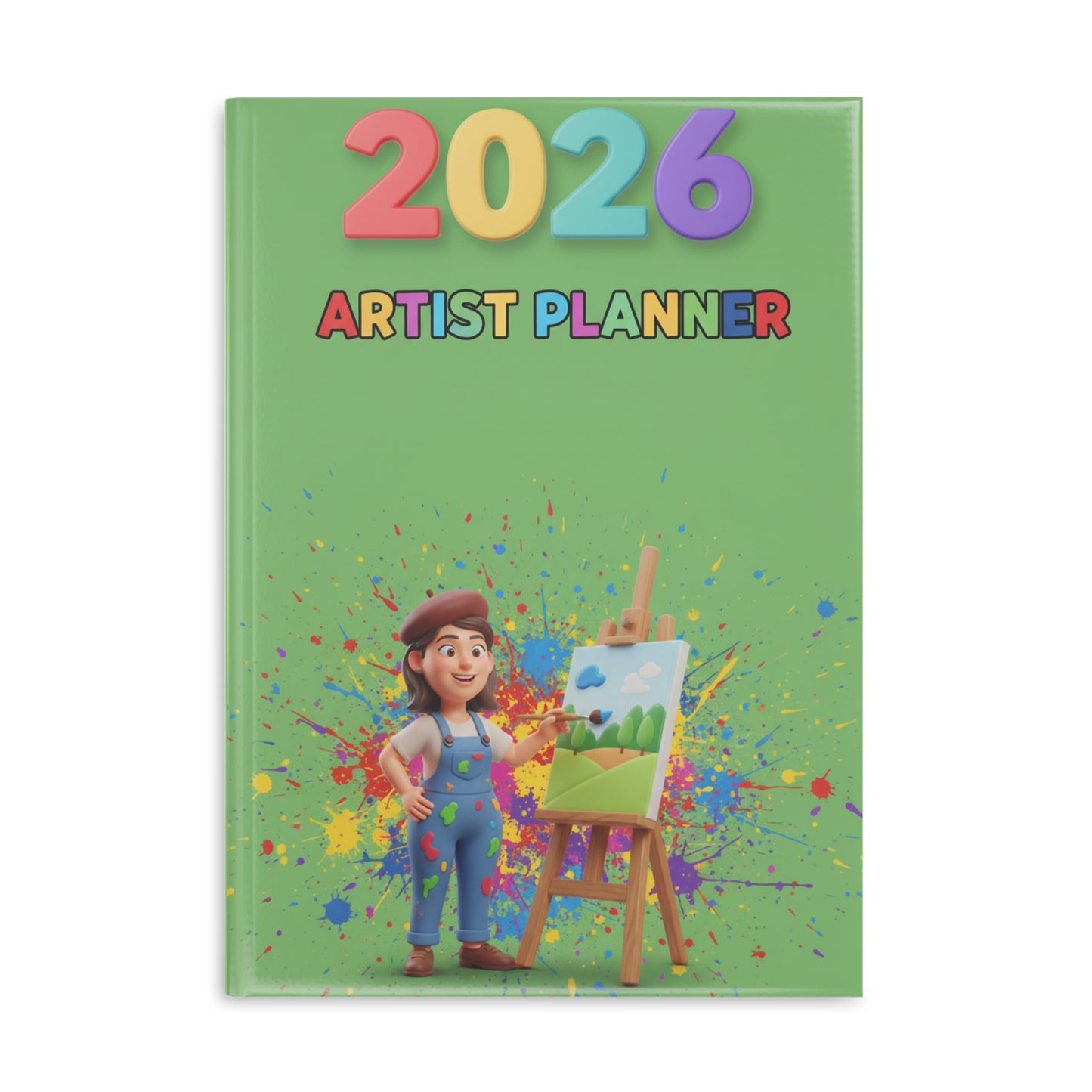 2026 Artist Planner Hardcover Notebook — Puffy Cover Sketch & Paint Journal