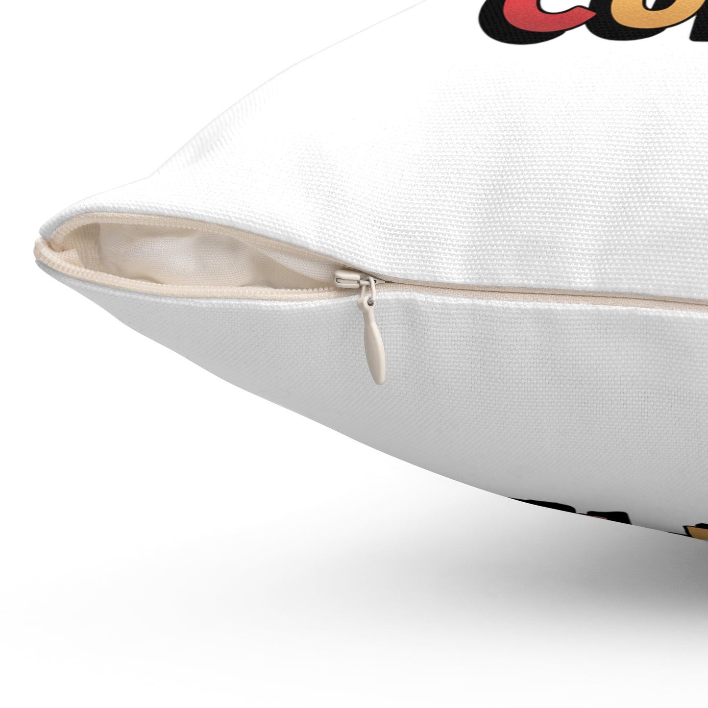 Burnout Cupid Throw Pillow — Cute Tired Cupid Decorative Pillow with 'Burnout Cupid' Text