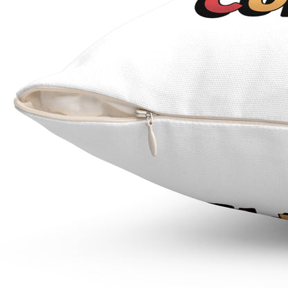 Burnout Cupid Throw Pillow — Cute Tired Cupid Decorative Pillow with 'Burnout Cupid' Text