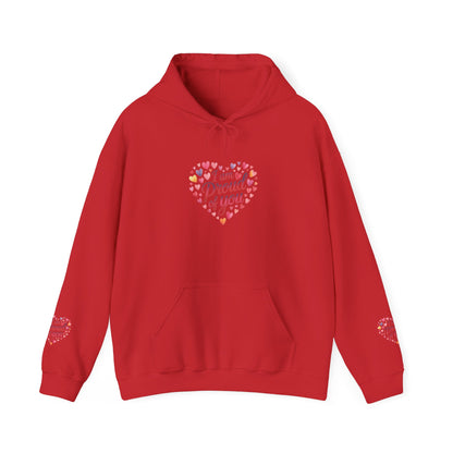Proud of You Heart Hoodie with Embridery — Inspirational Valentine’s Day Gift Hoodie
