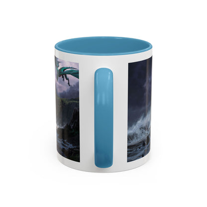 Fantasy Dragon Accent Coffee Mug | Perfect Gift for Coffee Lovers, Fantasy Fans, Home Decor, Birthday, and Collectibles