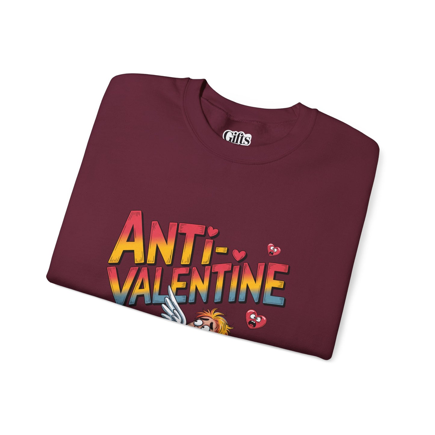 Anti-Valentine Sweatshirt — Funny Cupid Reject Graphic Crewneck