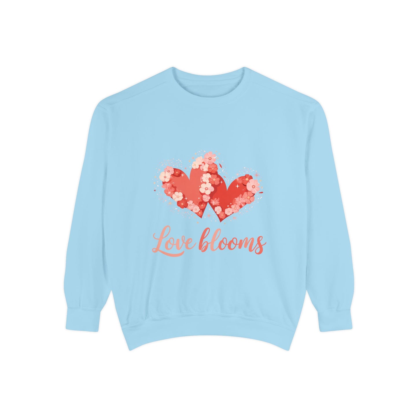 Love Blooms Heart Sweatshirt — Floral Valentine Pullover