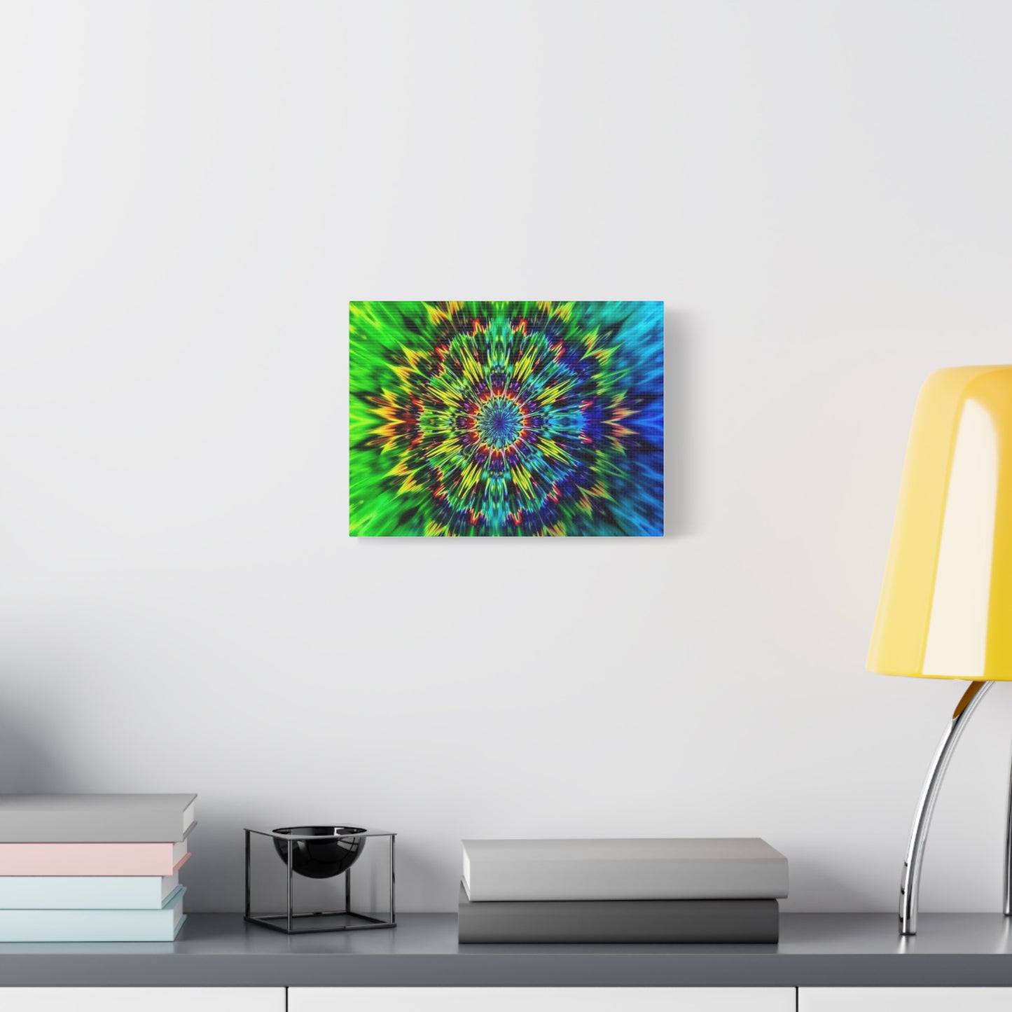 Psychedelic Kaleidoscope Matte Canvas Wall Art — Vibrant Mandala Stretched Canvas