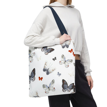 Butterfly Pattern Tote Bag — Lightweight Floral Tote for Everyday Use