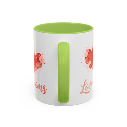 Love Blooms Accent Coffee Mug — Floral Heart 11/15oz
