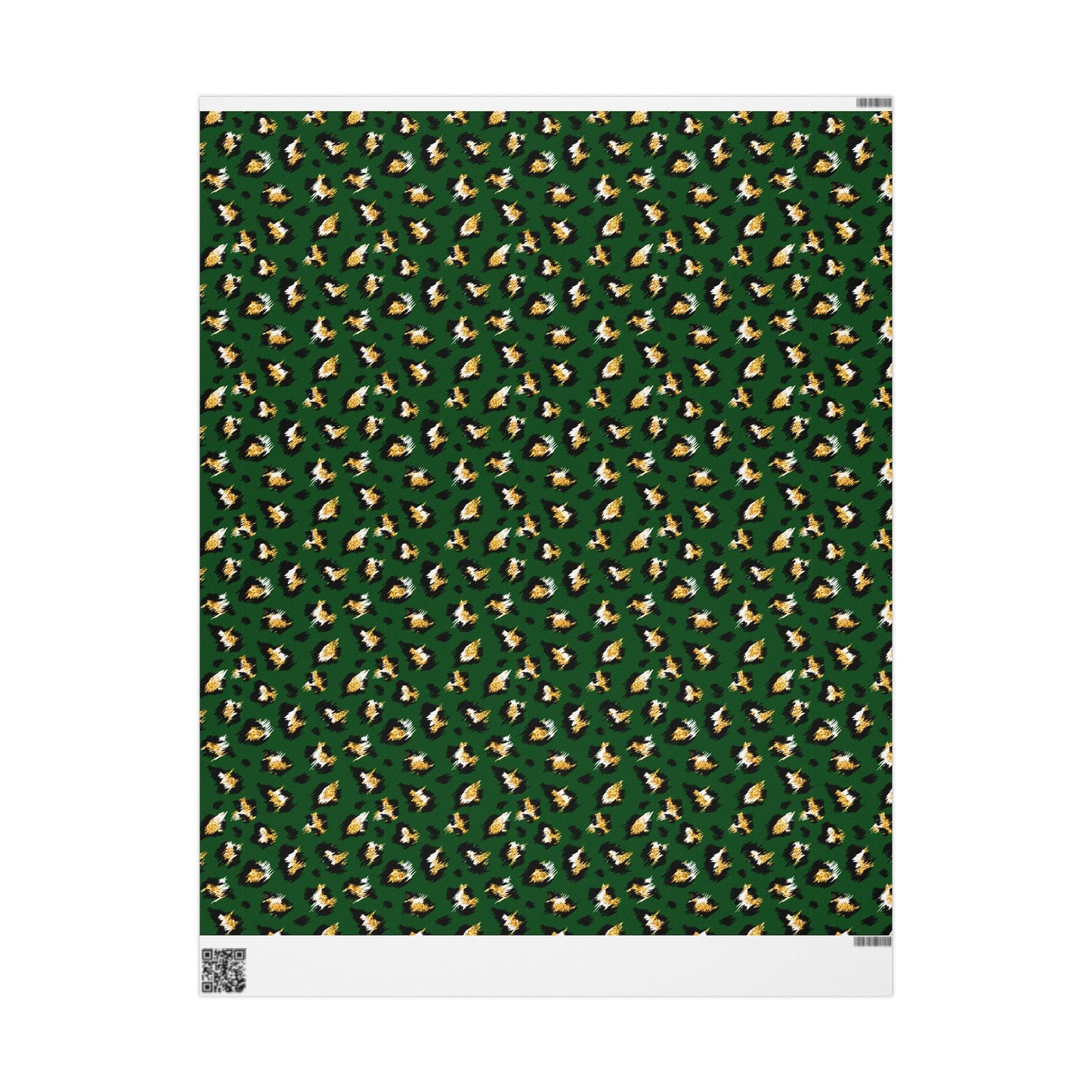 Green Leopard Print Wrapping Paper Roll – Luxe Animal Print Gift Wrap for Birthdays & Holidays