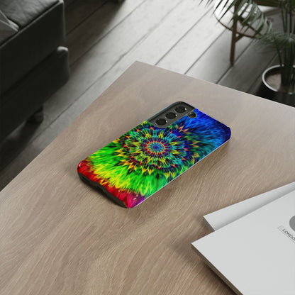 Fundas resistentes para Samsung - Funda para teléfono con mandala teñido anudado arcoíris