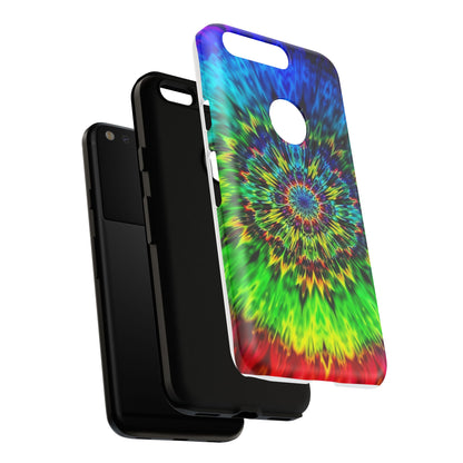 Funda para teléfono Google Psychedelic Tie-Dye Mandala: protección resistente y vibrante