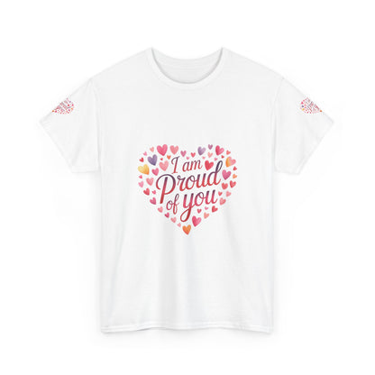 Proud of You Heart T‑Shirt with embroidery