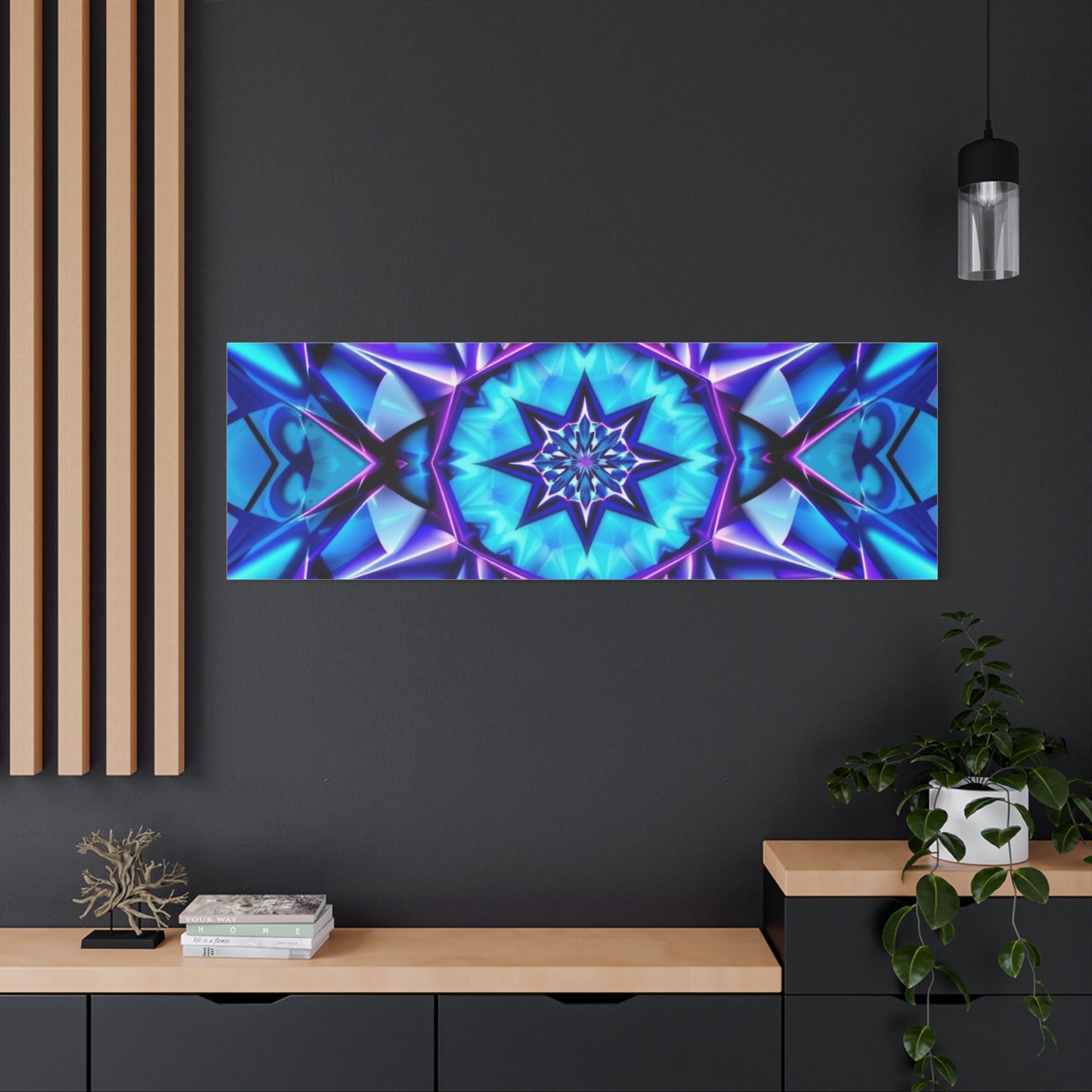 Blue Kaleidoscope Matte Canvas Wall Art – Stretched 1.25"