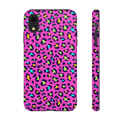 iPhone Pink Neon Leopard Phone Case — Bold Protective iPhone Cover