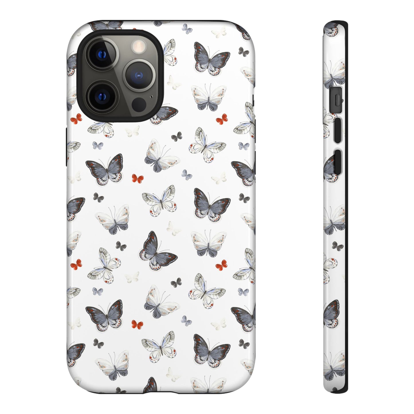 iPhone Butterfly Pattern Tough Phone Case — Protective Floral-Inspired iPhone Case