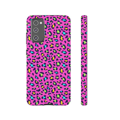 Samsung Handyhülle – Robuste Schutzhülle in leuchtendem Pink mit Leopardenmuster