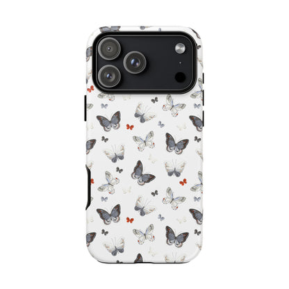 iPhone Butterfly Pattern Tough Phone Case — Protective Floral-Inspired iPhone Case