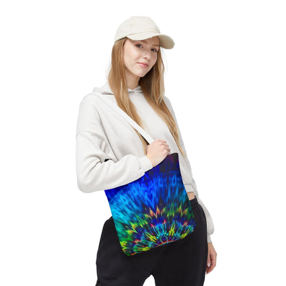 Tie-Dye Kaleidoscope Tote Bag — Vibrant All-Over Print Beach & Market Bag