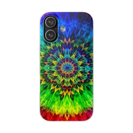 Tie-Dye Mandala Phone Case — Colorful Psychedelic Protective Flexi Case