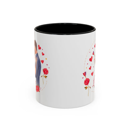 Romantic "Love Be Mine" Accent Coffee Mug — Couples Valentine's Gift