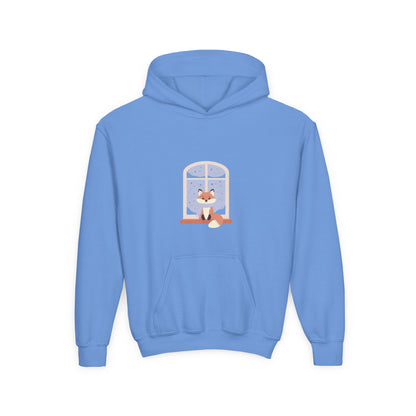 Kids Fox Hoodie - Cozy Winter Window Design