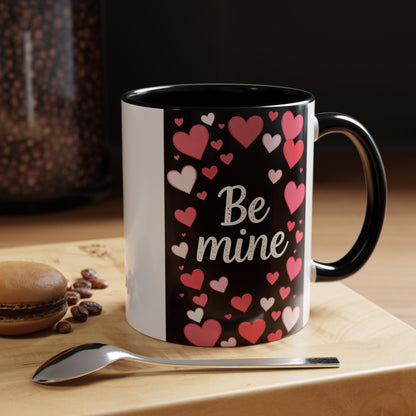 Valentine "Be Mine" Accent Coffee Mug