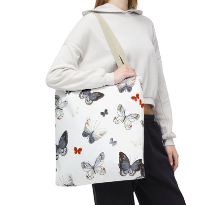 Butterfly Pattern Tote Bag — Lightweight Floral Tote for Everyday Use