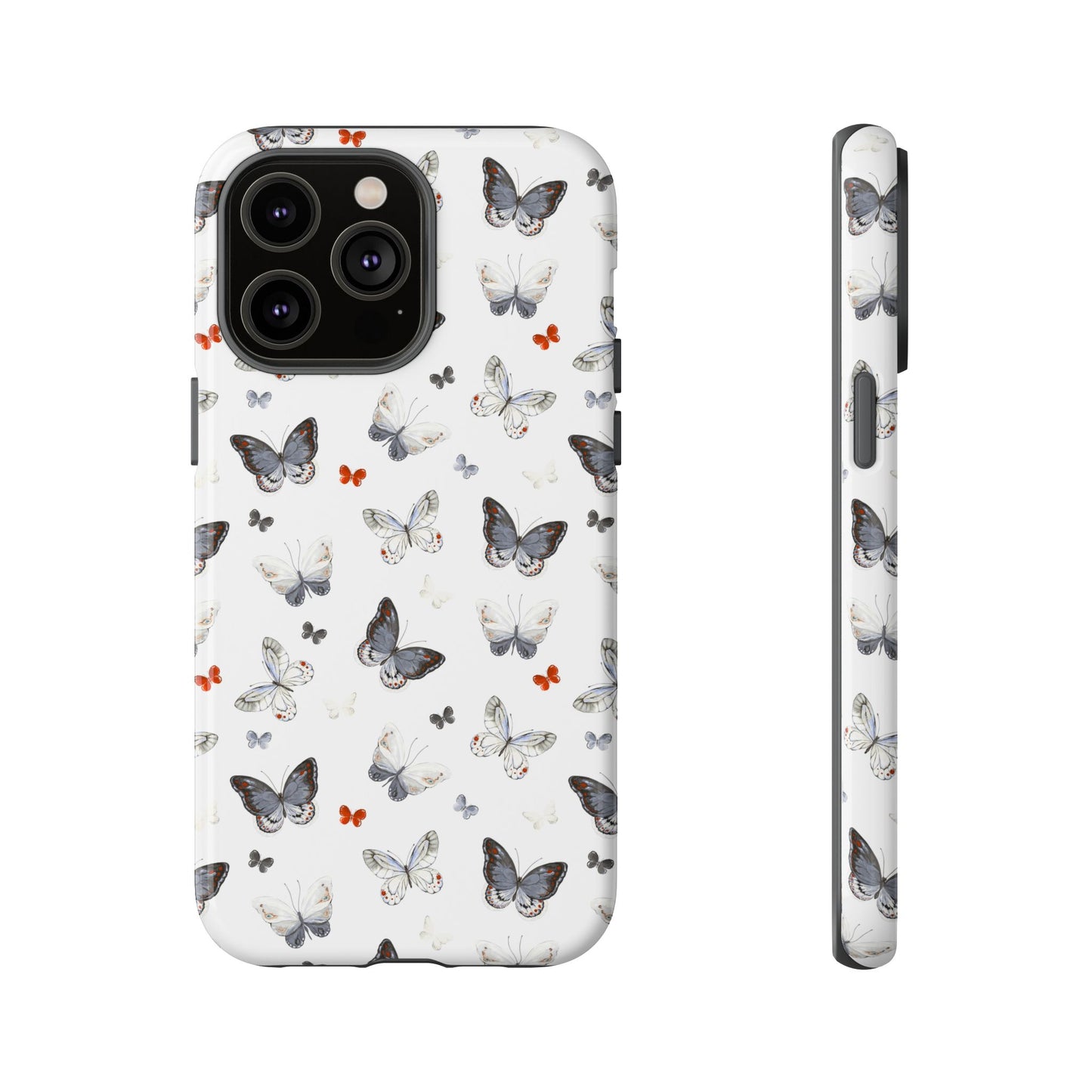 iPhone Butterfly Pattern Tough Phone Case — Protective Floral-Inspired iPhone Case