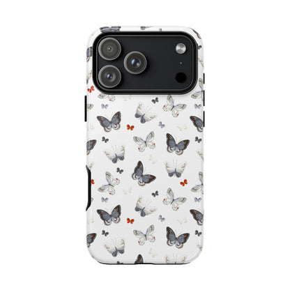 iPhone Butterfly Pattern Tough Phone Case — Protective Floral-Inspired iPhone Case
