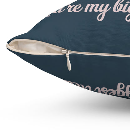 Heart Diamond Pillow – "You're My Biggest Treasure" Decorative Throw Pillow