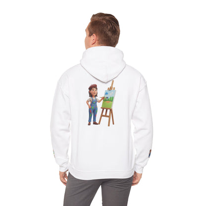 Artist Painting Hoodie — Cute Painter Illustration Pullover