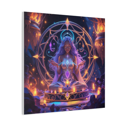 Mystic Meditation Canvas Print — Spiritual Goddess Wall Art