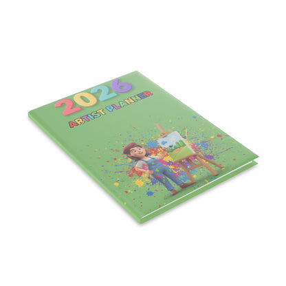 2026 Artist Planner Hardcover Notebook — Puffy Cover Sketch & Paint Journal