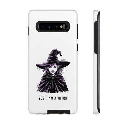 Funda para Samsung — «Sí, soy una bruja» con ilustración de bruja