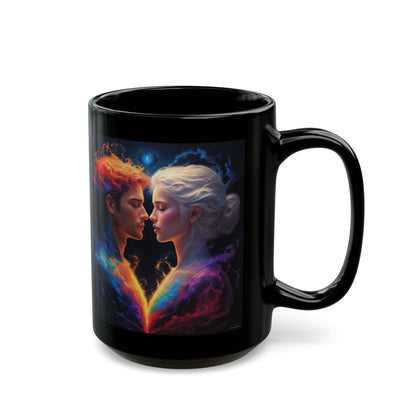 Taza de Amantes Cósmicos — Taza de Café con Arte de Pareja Galáctica (325 ml/440 ml)