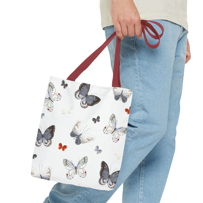 Butterfly Pattern Tote Bag — Lightweight Floral Tote for Everyday Use