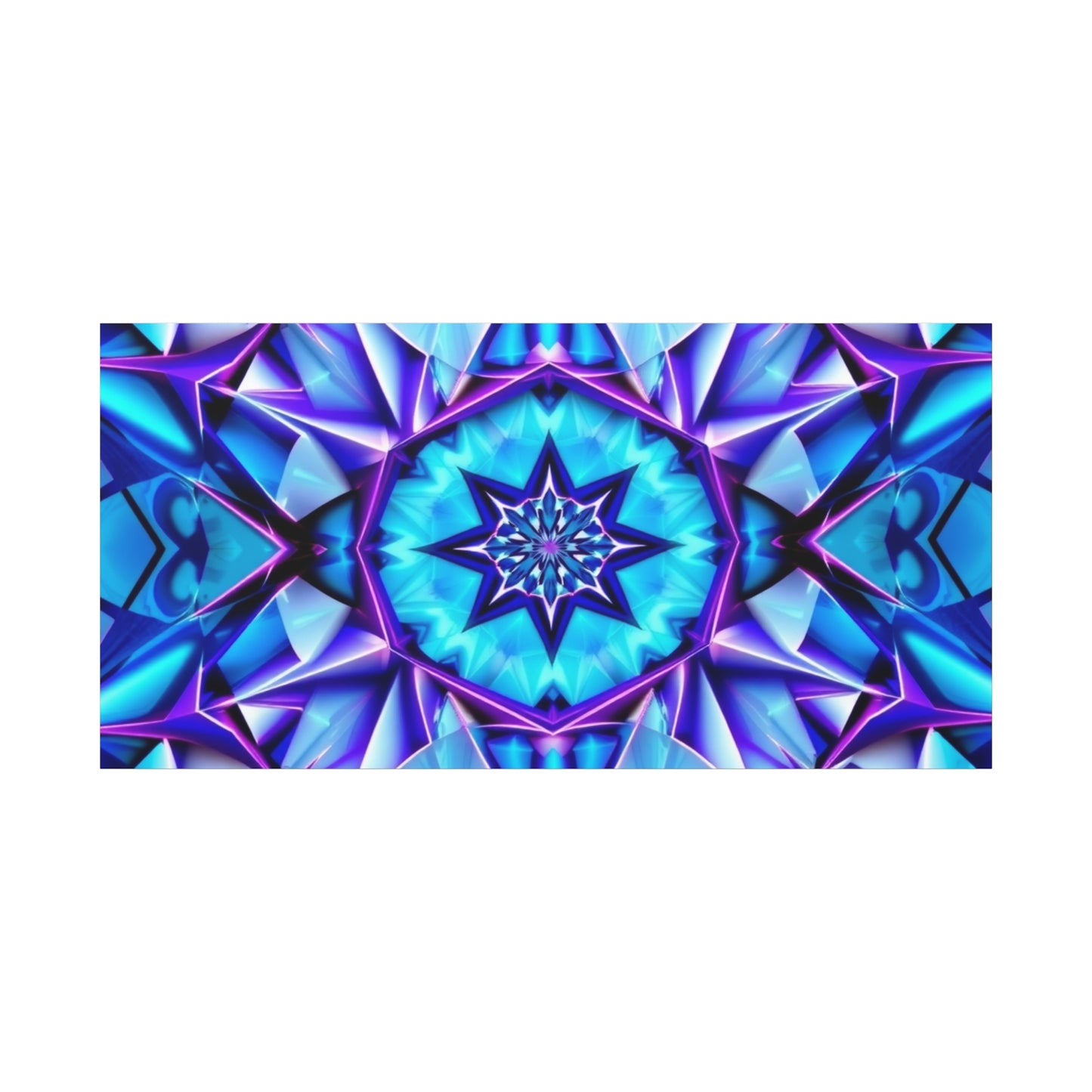 Blue Kaleidoscope Matte Canvas Wall Art – Stretched 1.25"