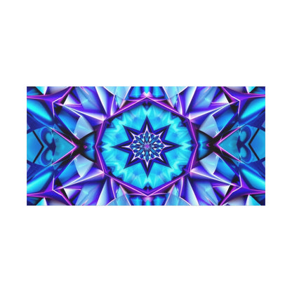 Blue Kaleidoscope Matte Canvas Wall Art – Stretched 1.25"