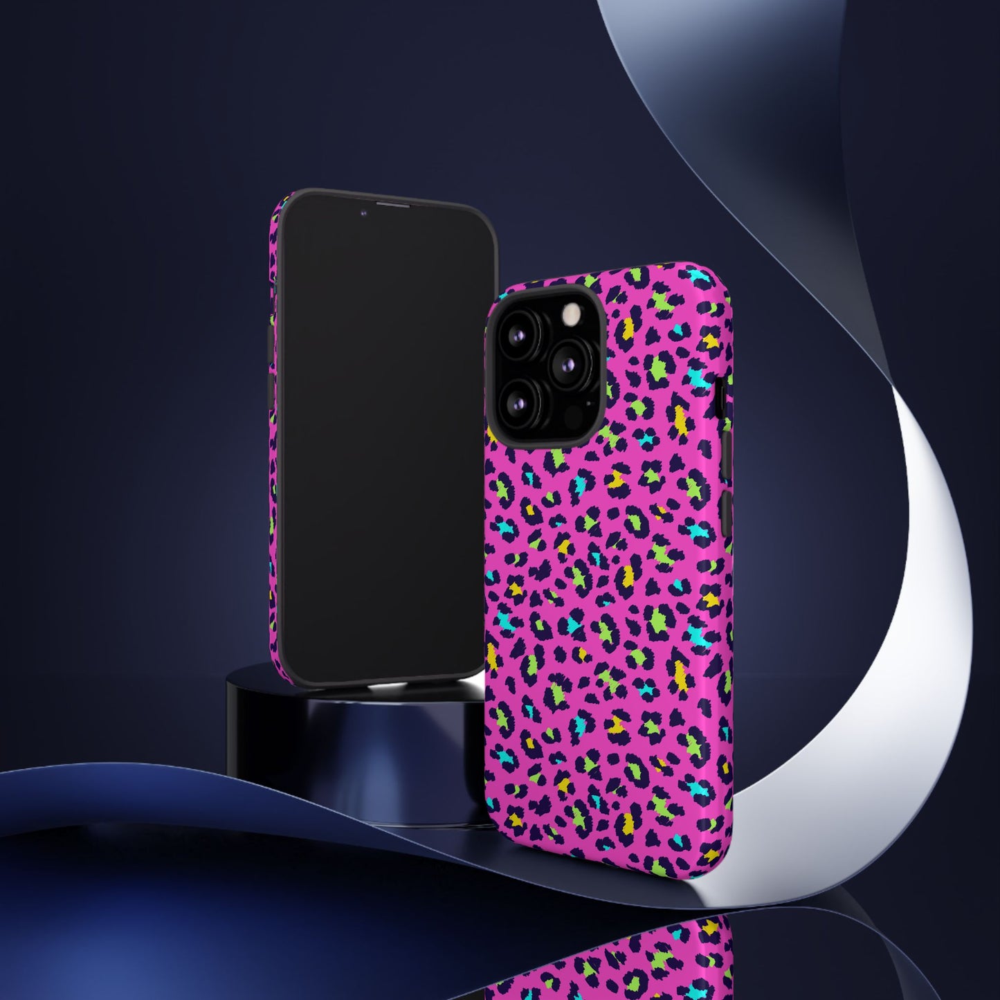 iPhone Pink Neon Leopard Phone Case — Bold Protective iPhone Cover