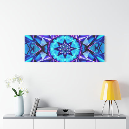 Blue Kaleidoscope Matte Canvas Wall Art – Stretched 1.25"