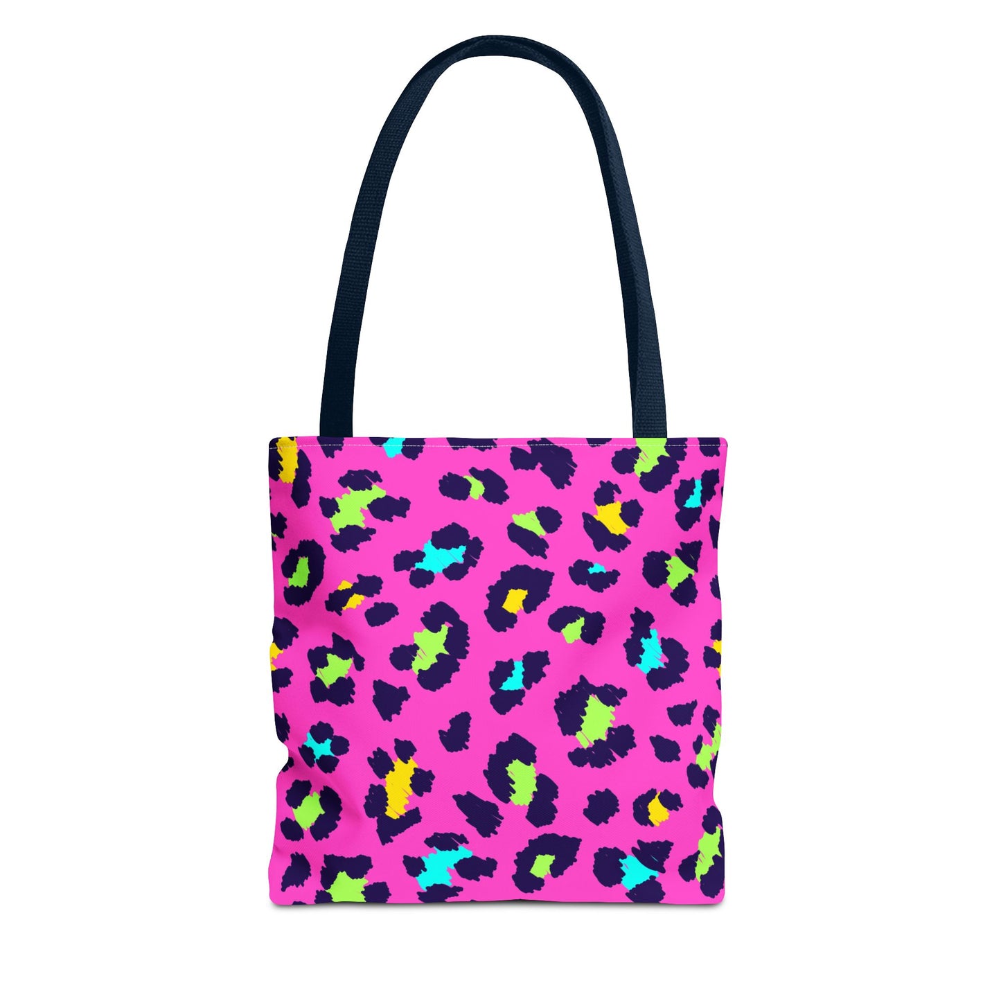 Neon Pink Leopard Print Tote Bag — Bright Animal Print Shopper